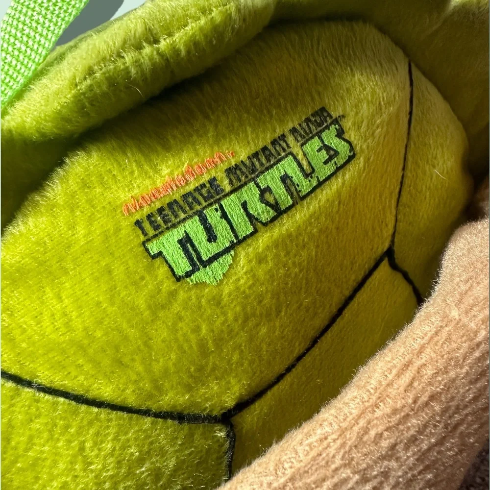 Vintage Teenage Mutant Ninja Turtles Soft Plush Pillow Book Bag Sleepover Toy